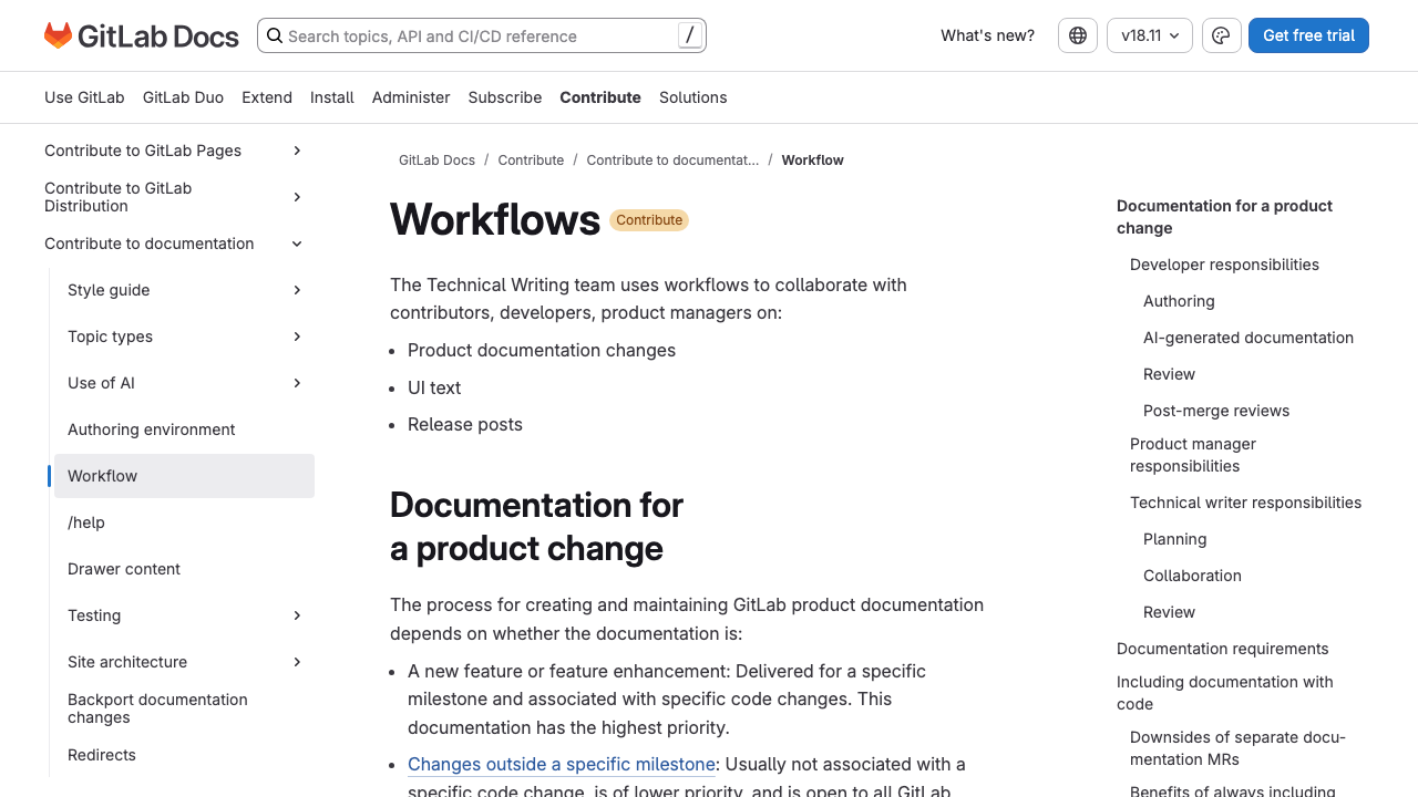GitLab Documentation Workflow