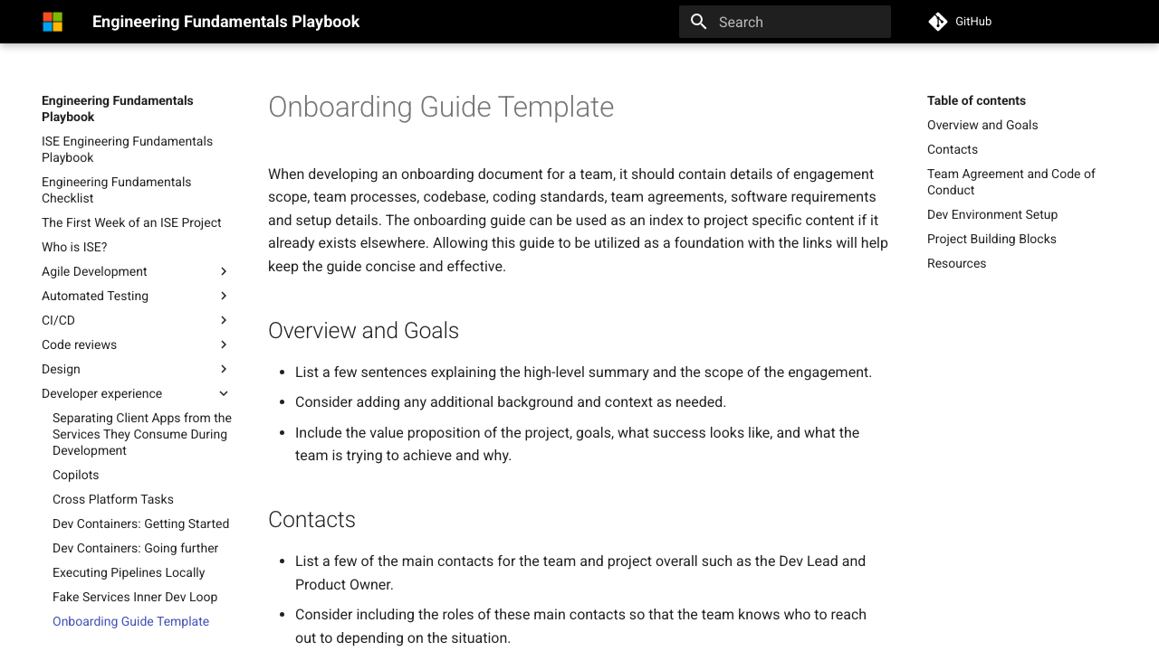 Microsoft Onboarding Guide Template