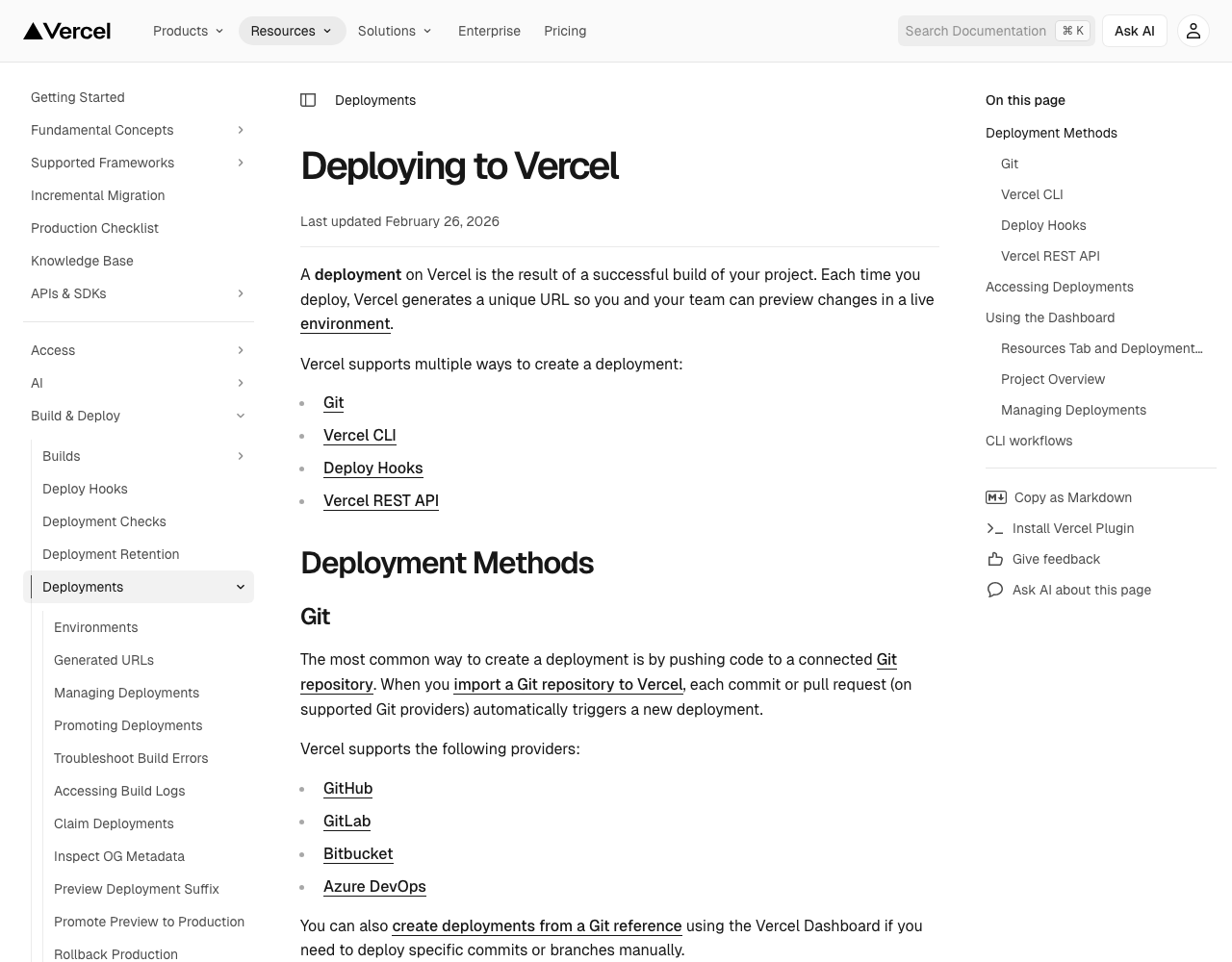 Vercel Deployment Docs
